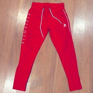 Ryderwear classic vintage look leggings Red w/white piping down leg